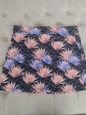 Pebble golf skort Dry-Luxe Performance Skirt Women's Size Large Floral black